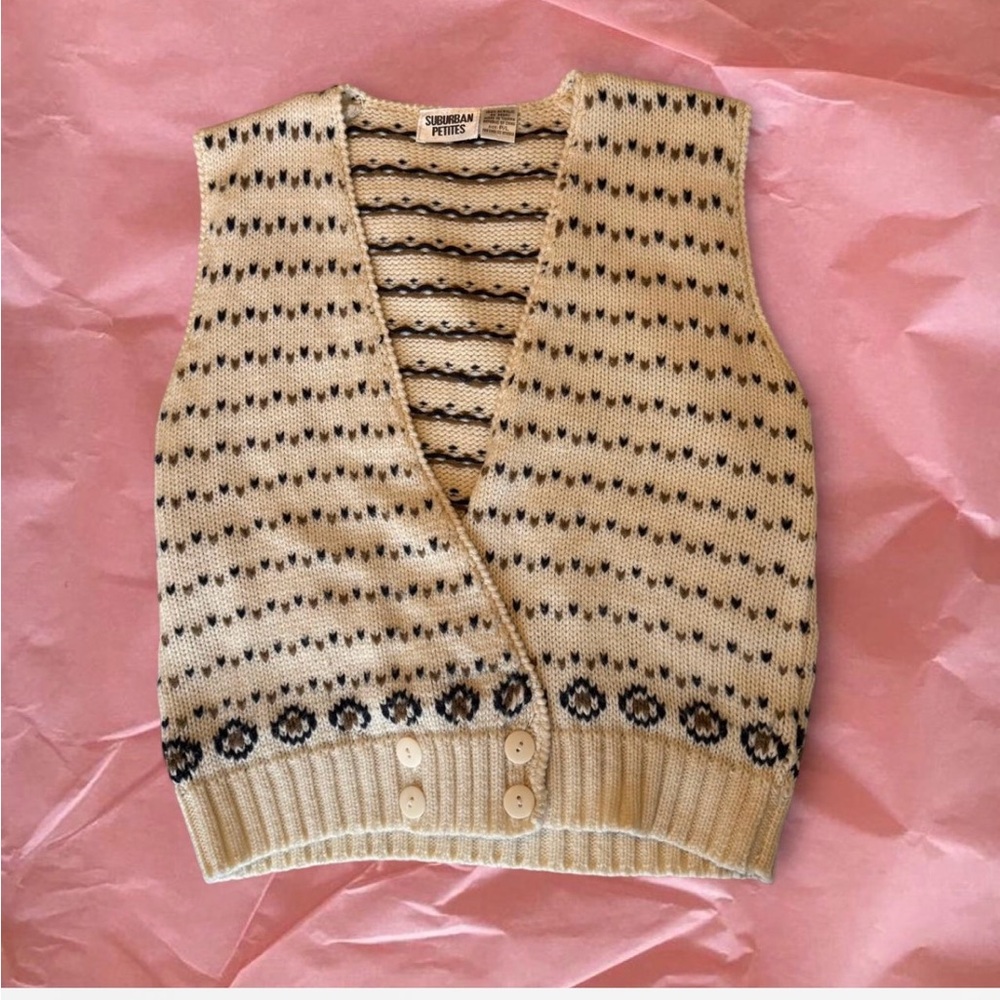 Vintage 80s sweater vest knitwear